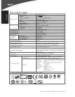 Preview for 16 page of Acer X163WL Quick Setup Manual