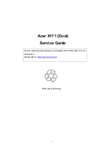 Acer X171 Dual Service Manual предпросмотр