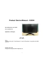 Acer X203H Service Manual предпросмотр