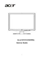 Предварительный просмотр 1 страницы Acer X213H Service Manual