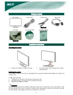 Предварительный просмотр 3 страницы Acer X221 User Manual