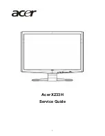 Acer X233H (Italian) Service Manual предпросмотр