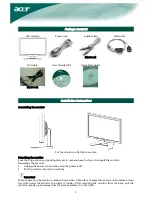 Preview for 3 page of Acer X241W Installation Instructions Manual