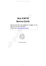 Acer X241W Service Manual предпросмотр