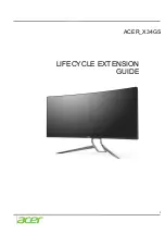 Acer X34GS Lifecycle Extension Manual preview