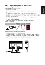 Предварительный просмотр 1 страницы Acer XB271HK Quick Start Manual