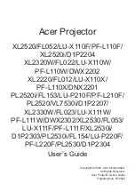 Acer XL2330W User Manual preview