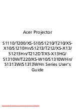 Preview for 1 page of Acer XS-S10 User Manual