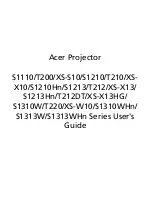 Acer XS- X10 User Manual предпросмотр