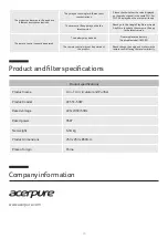 Предварительный просмотр 15 страницы acerpure cool Series User Manual