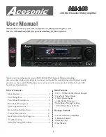 Preview for 1 page of Acesonic AM-148 User Manual