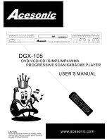 Preview for 1 page of Acesonic DGX-105 User Manual