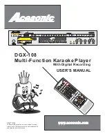 Preview for 1 page of Acesonic DGX-108 User Manual