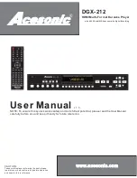 Acesonic DGX-212 User Manual preview