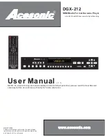 Preview for 1 page of Acesonic DGX-212 User Manual