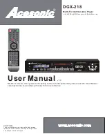 Acesonic DGX-218 User Manual preview