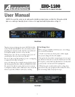 Acesonic KOD-1100 User Manual preview