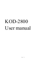 Preview for 1 page of Acesonic KOD-2800 User Manual