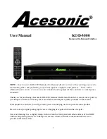 Acesonic KOD-3000 User Manual preview