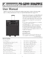 Acesonic PK-1290 ROADWIZ User Manual preview