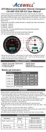 Preview for 1 page of Acewell CA-085-15X User Manual