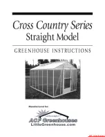 Preview for 1 page of ACF Greenhouses Cross Country Series Instructions Manual