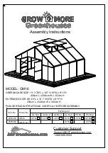 ACF Greenhouses GROW MORE GM16 Assembly Instructions Manual preview