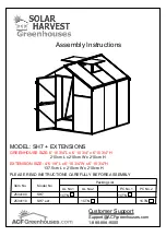 ACF Greenhouses SOLAR HARVEST SH7 Assembly Instructions Manual preview