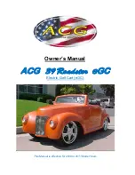 Preview for 1 page of ACG 39 Roadster eGC Owner'S Manual