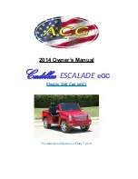 ACG Cadillac ESCALADE eGC 2014 Owner'S Manual preview