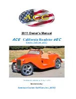 ACG California Roadster eGC 2011 Owner'S Manual preview