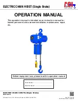 Preview for 1 page of ACI Hoist & Crane NECH Series Operation Manual