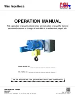 ACI Hoist & Crane WR Operation Manual preview