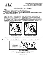 Предварительный просмотр 1 страницы aci A/CTA-5 Assembly, Installation And Operation Instructions