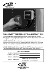 aci AGRI-COVER Instructions Manual preview