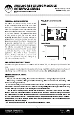 aci ANALOG RESCALING Series Installation & Operation Instructions предпросмотр