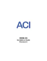 aci DSIM-CG Installation Manual предпросмотр