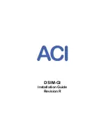 aci DSIM-GI Installation Manual предпросмотр