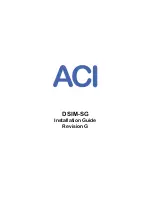 aci DSIM-SG Installation Manual preview