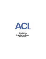 Предварительный просмотр 1 страницы aci DSIM-SS Installation Manual