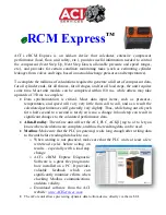 aci eRCM Express Manual предпросмотр