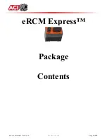 Предварительный просмотр 3 страницы aci eRCM Express Manual