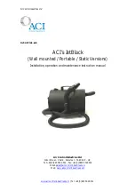 Предварительный просмотр 1 страницы aci JetBlack Installation, Operation And Maintenance Instructions Manual