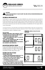 Preview for 1 page of aci RD2432D Series Installation & Operation Instructions