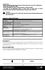 Предварительный просмотр 3 страницы aci WH2630A Installation & Operation Instructions