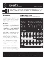 acid rain technology Maestro Quick Reference Manual preview
