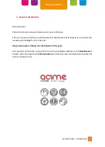 Предварительный просмотр 3 страницы acime MANCHESTER 3 User Manual