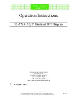 Предварительный просмотр 1 страницы ACKERMANN 15-1724 Operation Instructions Manual