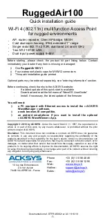 Предварительный просмотр 15 страницы Acksys RuggedAir100 Quick Installation Manual