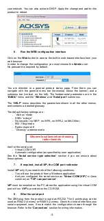 Preview for 15 page of Acksys WLg-IDA/S Quick Installation Manual
